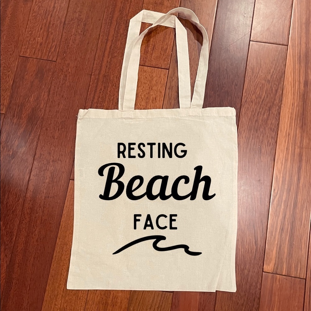 Handmade Resting Beach Face Reusable Bag ♻️​​